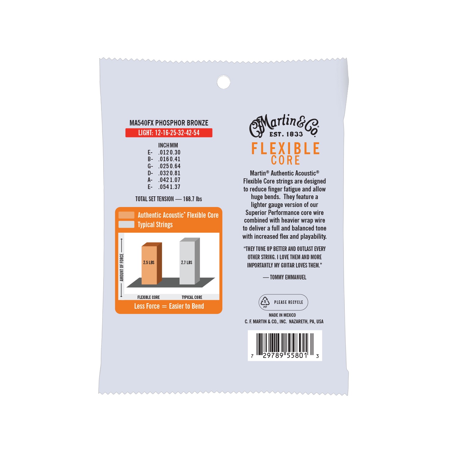Authentic Acoustic Flexible Core Guitar Strings Phosphor Bronze image number 2